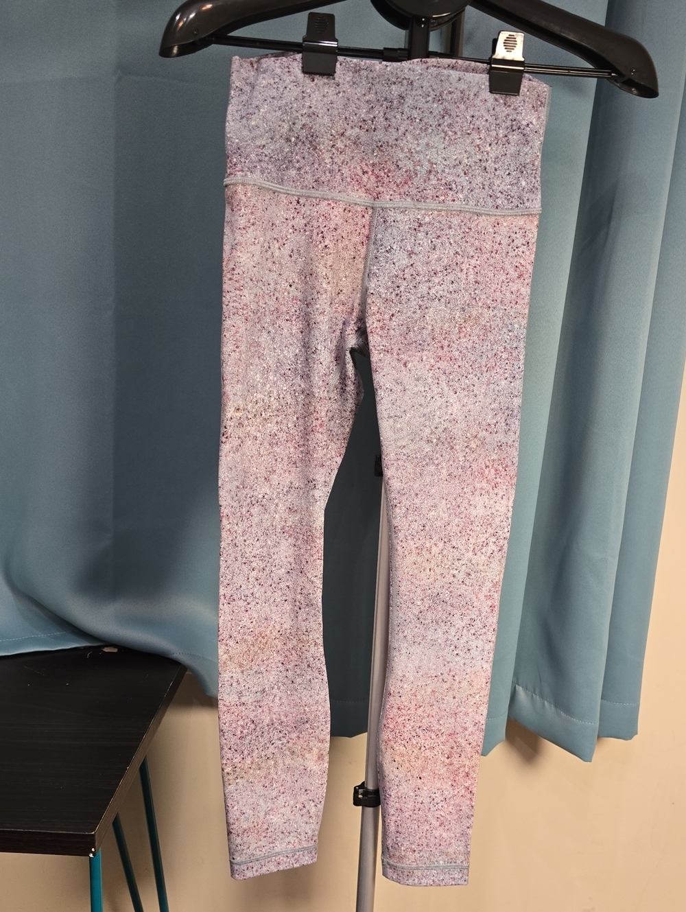 lululemon athletica Girls Speckled Lavender Pink High-Waist Leggings Size 6